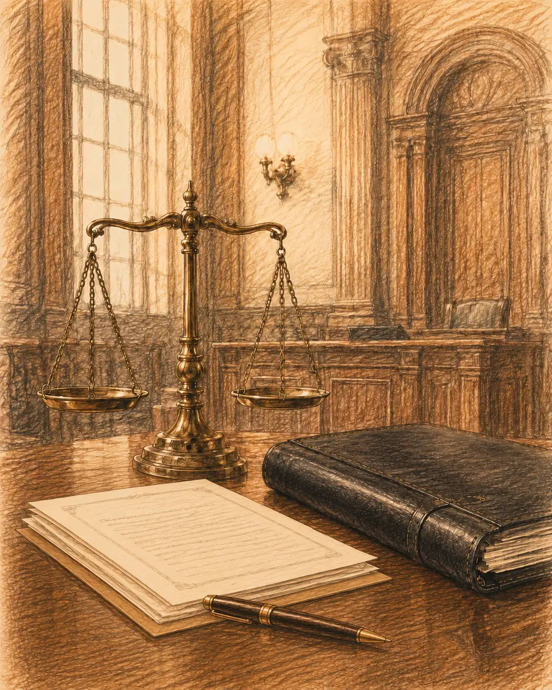Dentons courtroom interior — Denton County drug case defense